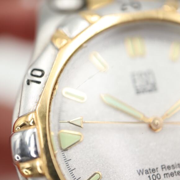 ESQ Swiss Watch Men 36mm Two Tone Date Glitter Dial Stainless Steel New Battery - Picture 11 of 16